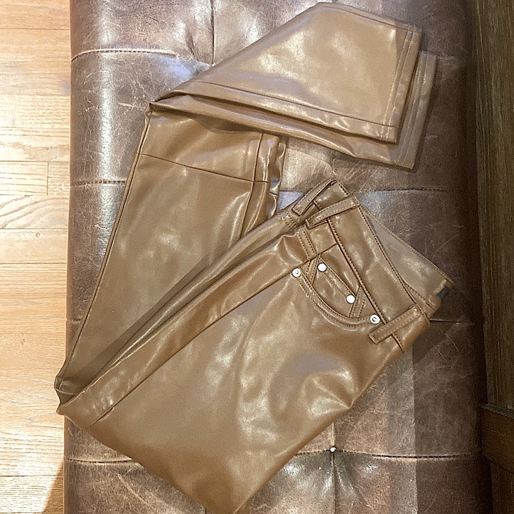 7 For All Mankind Faux Leather Slim Pant - Picture 3 of 14